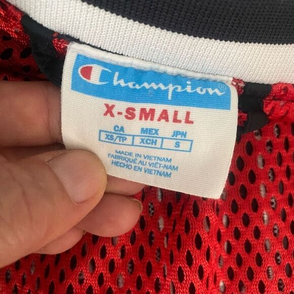 Vintage Champion Bomber Varsity Jacket Size XS Embroidered Logo Black White MY23 - Picture 7 of 11